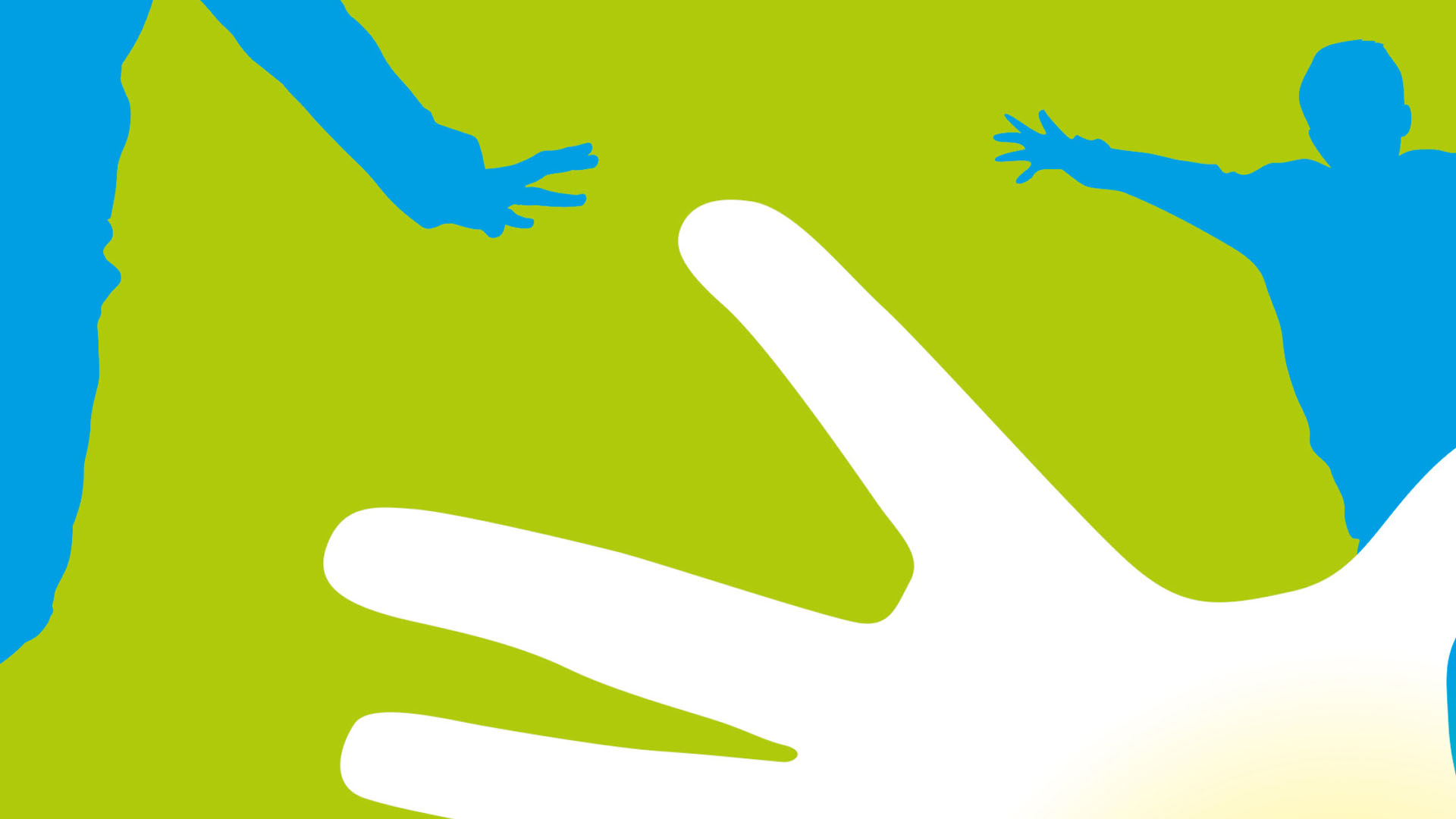 Illustration eines Kindes, das einer erwachsenen Person die Hand reicht.