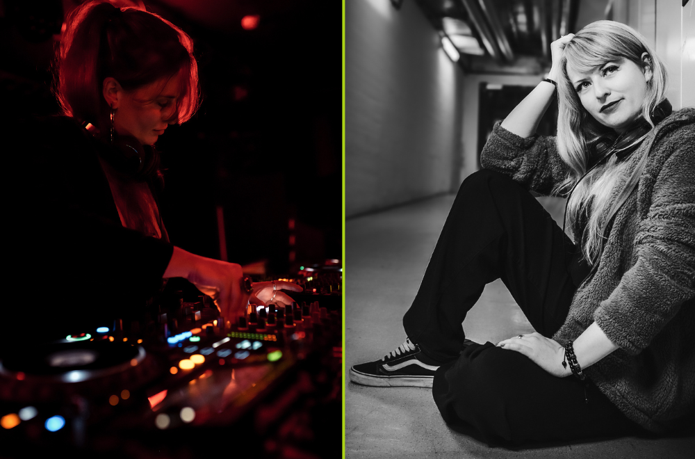 Portraits von DJ Maris und DJ Ella Stracciatella, Clubnight Ella Stracciatella & Maris.