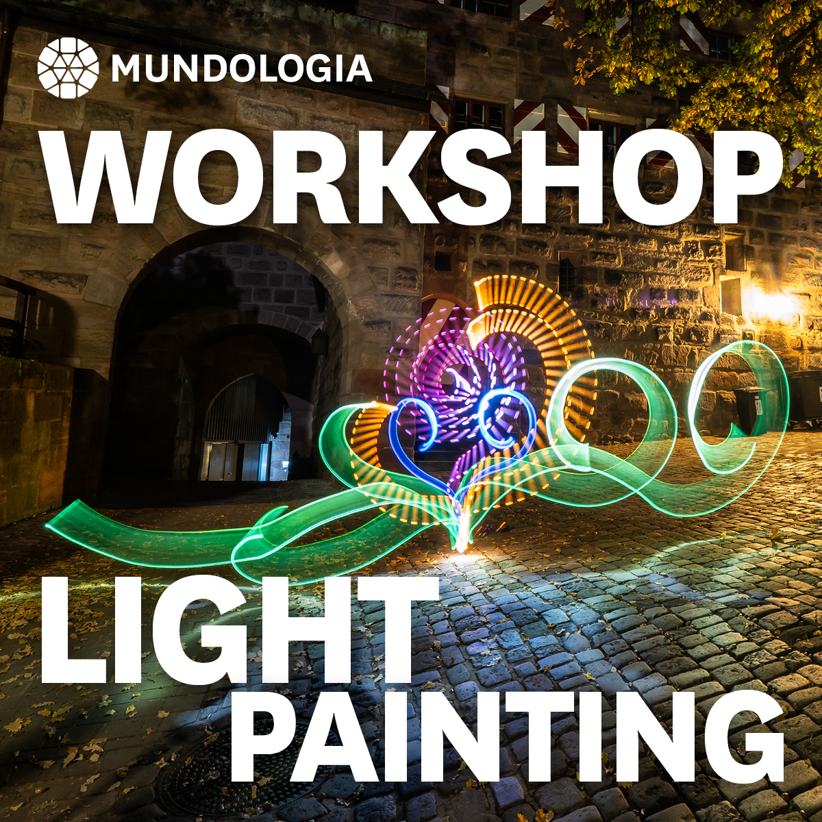 Bild für MUNDOLOGIA-Workshop: Lightpainting in Freiburg bei Nacht (keine Textalternative gegeben)